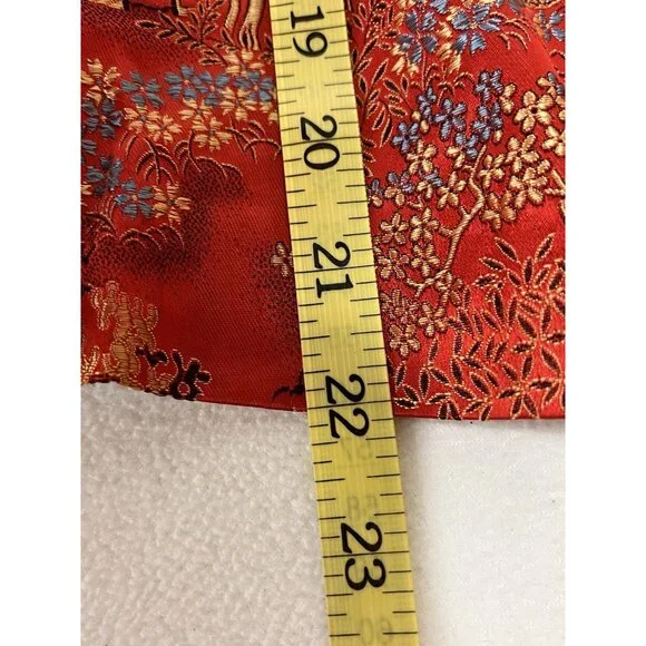 Blight Hernandez One-of-One Vintage Naplian Red Brocade Art Jacket Sz 12 - Picture 10 of 13